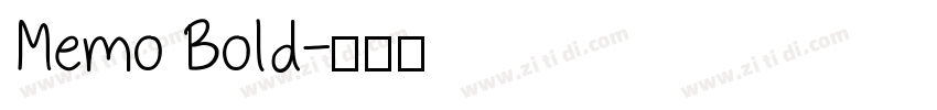 Memo Bold字体转换
